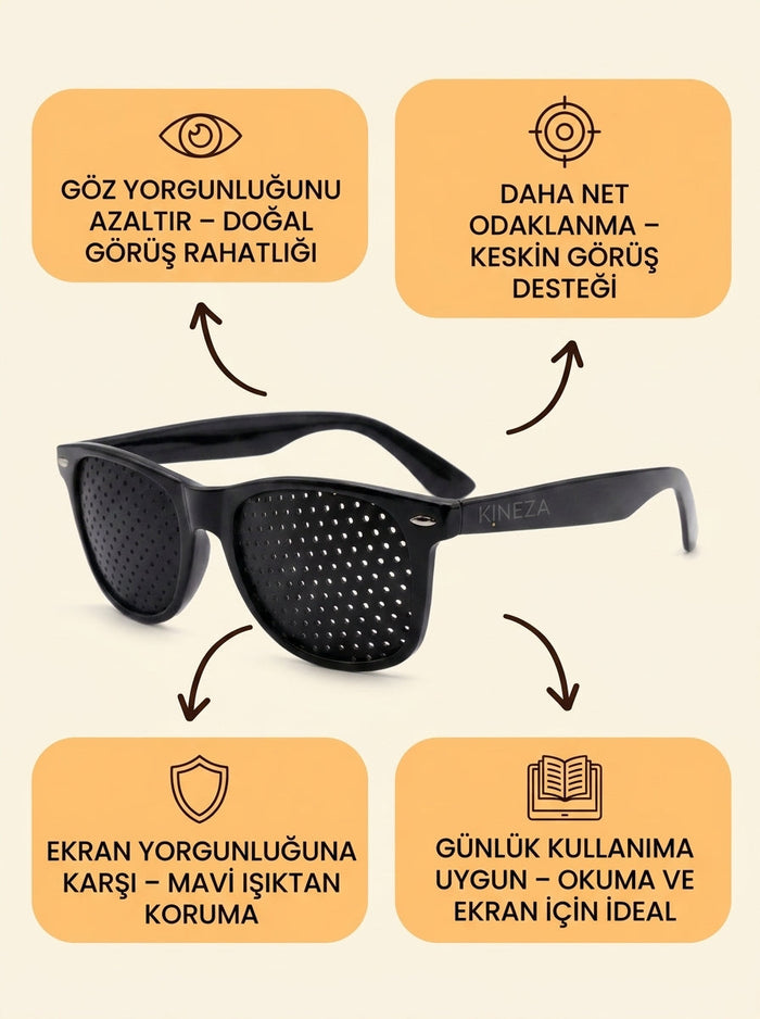 KİNEZA Pinhole İğne Deliği Gözlük 3