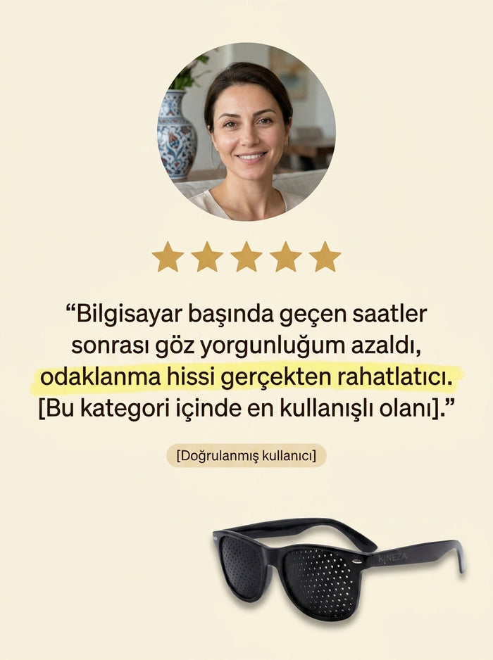 KİNEZA Pinhole İğne Deliği Gözlük 4