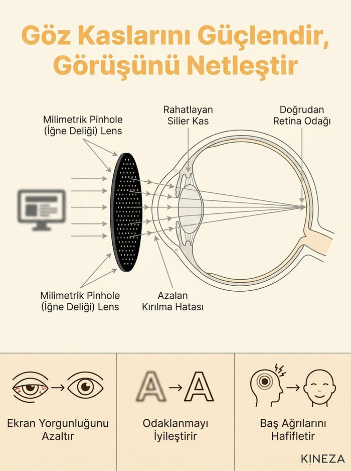 KİNEZA Pinhole İğne Deliği Gözlük 10